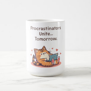 Caneca De Café Citação Divertida de Gato Motivacional – Universid