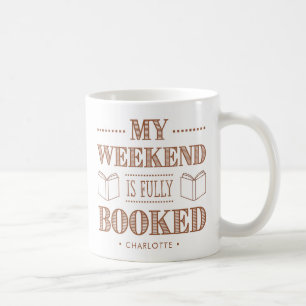 Caneca De Café Citação Divertida Para Amantes de Livros Personali
