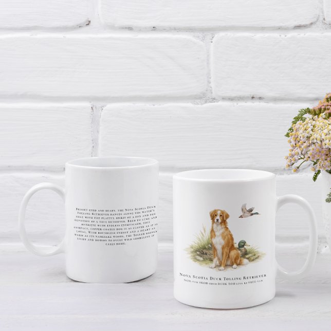 Caneca De Café Citação do Cão e Raça Nova Scotia Duck Toller (Criador carregado)