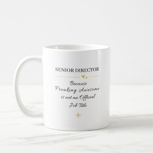 Caneca De Café Citação do Escritório do Diretor Sênior (Esquerda)