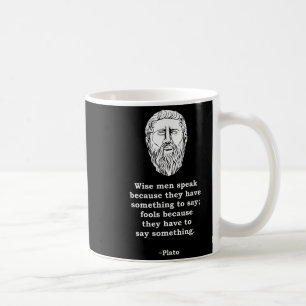 Caneca De Café Citação do Filósofo Plato - Nerd de Estudantes de 