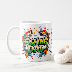Caneca De Café Citação do Grafite de peixe Dia de os pais de pesc