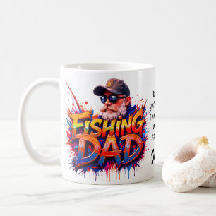 Caneca De Café Citação do Grafite do pescador Pai