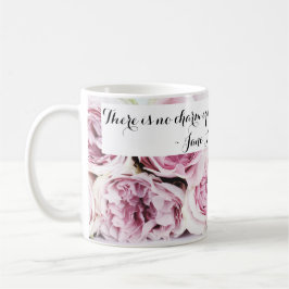 Caneca De Café Citação do Livro Emma de Jane Austen Rosa Floral R