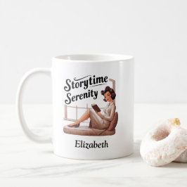 Caneca De Café Citação do Lover do Livro de Serenidade Storytime