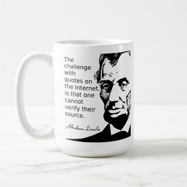 Caneca De Café Citação do Mug de Lincoln (Esquerda)