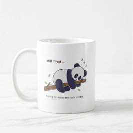 Caneca De Café Citação do Panda Preguiçoso – Ainda Cansado e Olhe