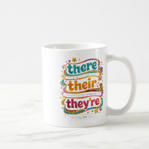 Caneca De Café Citação do Professor de Gramática Groovy There The