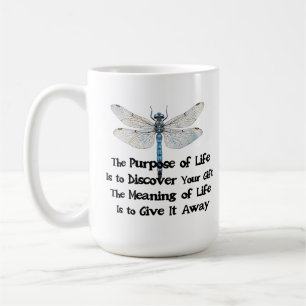 Caneca De Café Citação do propósito da vida talento missão libélu