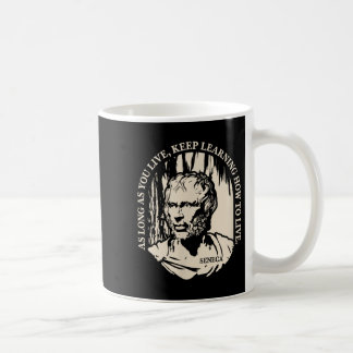 Caneca De Café Citação Do Seneca Motivativa Sobre Vida E Aprendiz