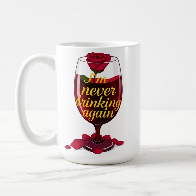 Caneca De Café Citação do Vinho (Esquerda)