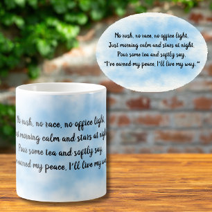 Caneca De Café Citação Elegante e de Coração para Aposentadoria