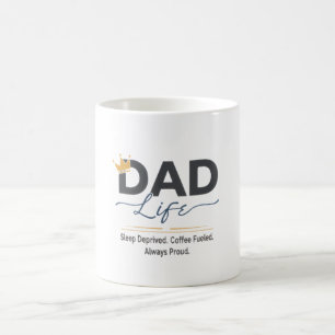 Caneca De Café Citação engraçada da Coroa da Vida do Pai - Café P