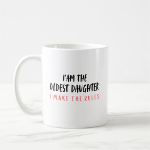 Caneca De Café Citação engraçada da filha mais velha da família