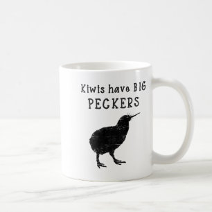 Caneca De Café Citação engraçada da Nova Zelândia Os kiwis têm bi