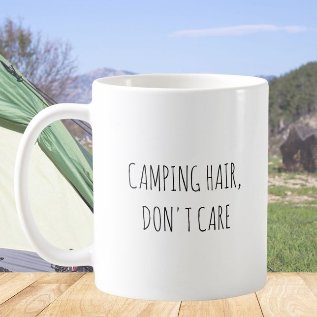 Caneca De Café Citação engraçada de acampamento fofo rústico (In situ)