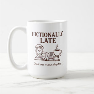 Caneca De Café Citação engraçada de amante de livros e café ficti
