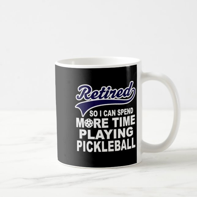 Caneca De Café Citação engraçada de aposentadoria de pickleball  (Direita)