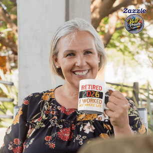 Caneca De Café Citação Engraçada de Aposentadoria Personalizada A