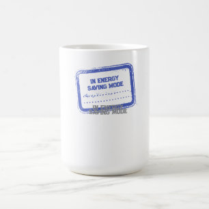 Caneca De Café Citação engraçada de desculpa para o trabalho - Es