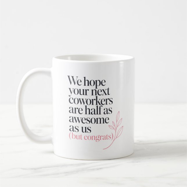 Caneca De Café Citação engraçada de despedida de colega de trabal (Esquerda)
