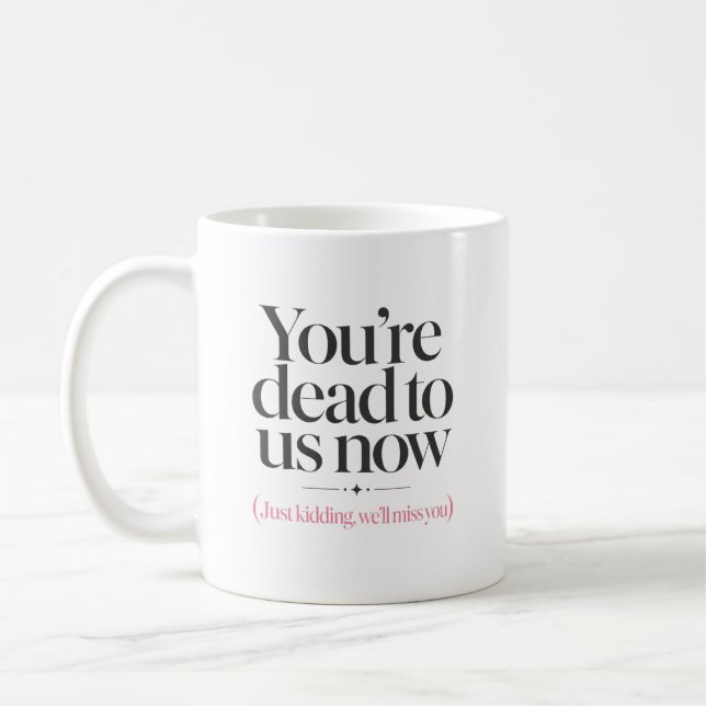 Caneca De Café Citação engraçada de despedida para colega de trab (Esquerda)