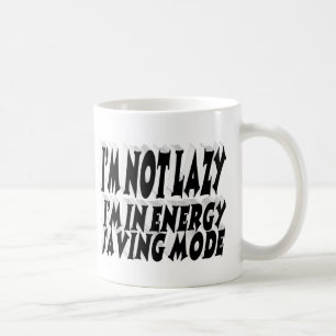 Caneca De Café Citação engraçada de economia de energia preguiços