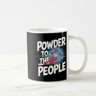 Caneca De Café Citação engraçada de esquiador freeride - pó para