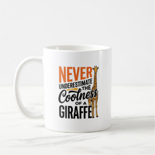 Caneca De Café Citação Engraçada de Girafa Camiseta Vintage Vetor