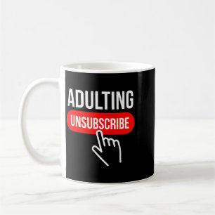 Caneca De Café Citação engraçada de humor sarcástico sobre ser ad