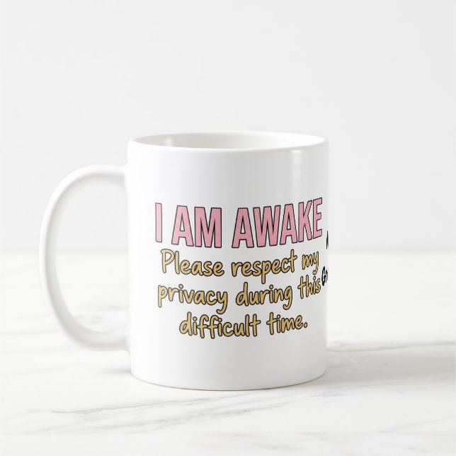 Caneca De Café Citação engraçada de introvertido Eu estou acordad (Esquerda)