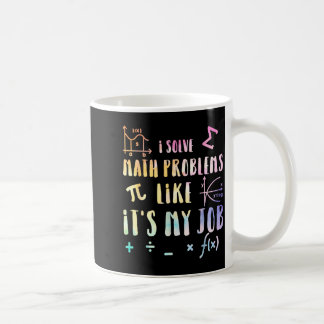 Caneca De Café Citação engraçada de matemática para professor est