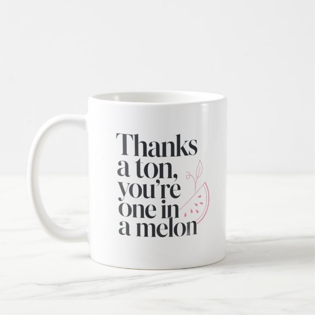 Caneca De Café Citação engraçada de melancia para colega de traba (Esquerda)