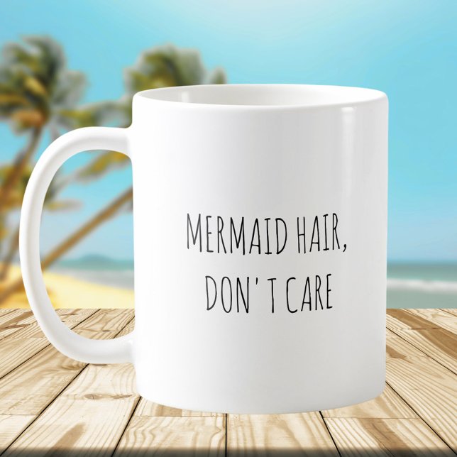 Caneca De Café Citação engraçada de meme de cabelo de sereia fofo (In situ)