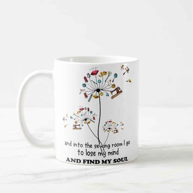 Caneca De Café Citação engraçada de mulheres sobre colchas - Colc (Esquerda)