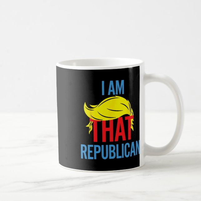 Caneca De Café Citação engraçada de Republicano Conservador Eu So (Direita)