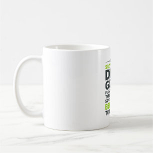 Caneca De Café Citação Engraçada de Tartaruga Corredora Lenta Vin