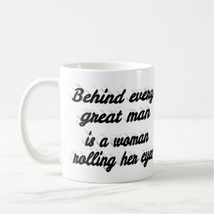 Caneca De Café Citação engraçada de tipografia preta por trás de