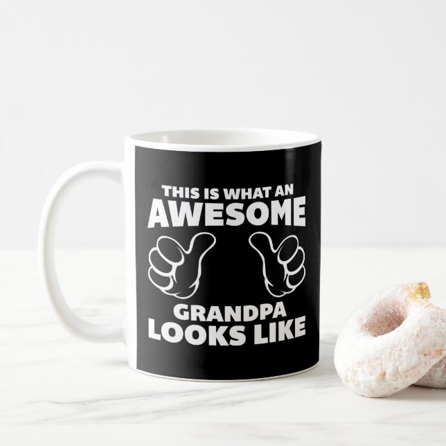 Caneca De Café Citação Engraçada do Avô (Com Donut)