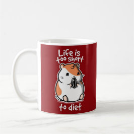Caneca De Café citação engraçada do hamster branco vermelho