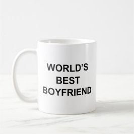 Caneca De Café Citação engraçada do Melhor Namorado do Mundo com