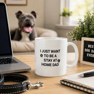 Caneca De Café Citação engraçada do pai do cão em casa