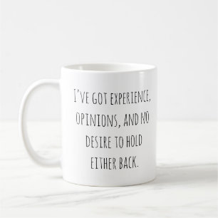 Caneca De Café Citação Engraçada e Opiniática com Humor Sarcástic