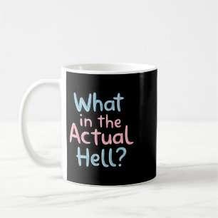 Caneca De Café Citação Engraçada e Sarcástica - Que diabos_