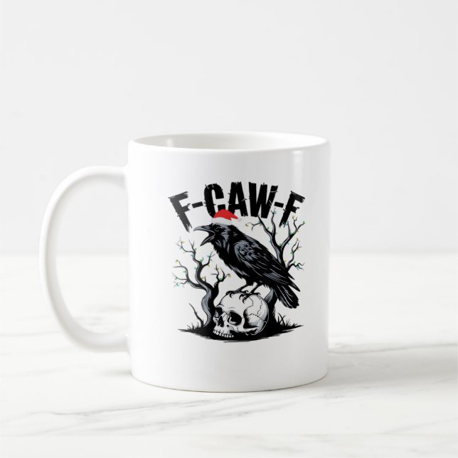 Caneca De Café Citação engraçada essencial F-Caw-F (Esquerda)