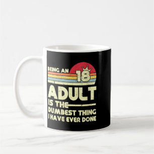Caneca De Café Citação engraçada feminina ser um adulto humor sar