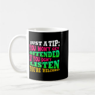Caneca De Café Citação engraçada ofensiva humorística sarcástica