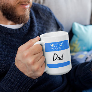 Caneca De Café Citação engraçada personalizada Olá! Meu nome é Ma