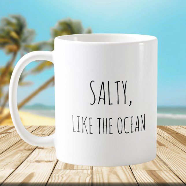 Caneca De Café Citação Engraçada Piadas Pun do Oceano da Praia Fo (In situ)