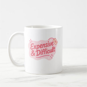 Caneca De Café Citação engraçada sarcástica cara e difícil